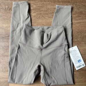 lululemon Wunder Train High-Rise Tight with Pockets 25" in Warm Ash Grey NWT
